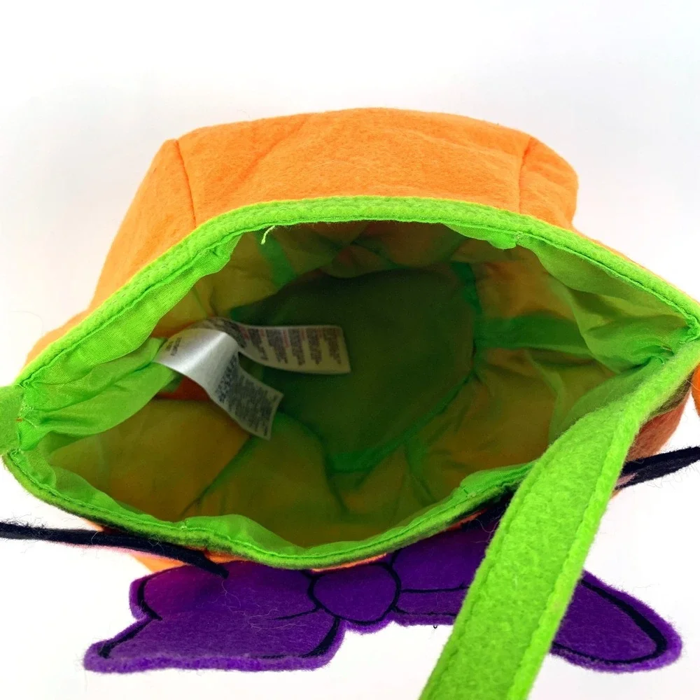 Disney Store Minnie Mouse Felt Halloween Trick or Treat Bucket‎ Glow in the Dark